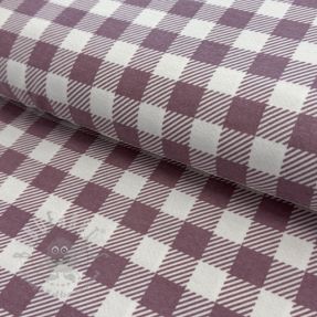 Cotton fabric FLANNEL BIG Check mauve