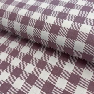 Cotton fabric FLANNEL BIG Check mauve