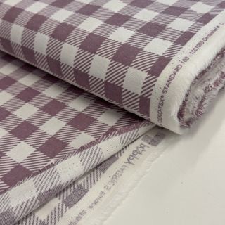 Cotton fabric FLANNEL BIG Check mauve