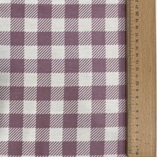 Cotton fabric FLANNEL BIG Check mauve