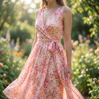 Viscose SATIN Dots digital print