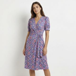 Viscose RADIANCE Abstract purple digital print