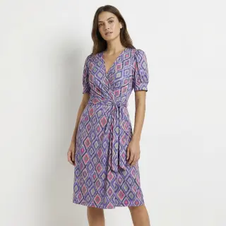 Viscose RADIANCE Abstract purple digital print