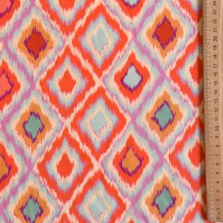 Viscose RADIANCE Abstract orange digital print