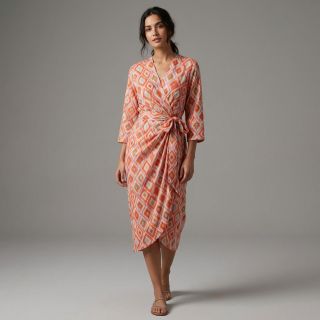 Viscose RADIANCE Abstract orange digital print