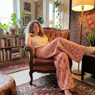 Viscose RADIANCE Abstract orange digital print