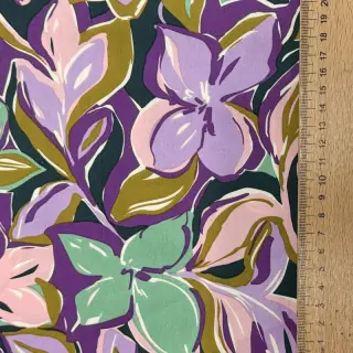 Cotton fabric VISCOSE Flowers cobalt