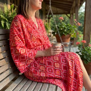 Viscose RADIANCE Abstract red digital print