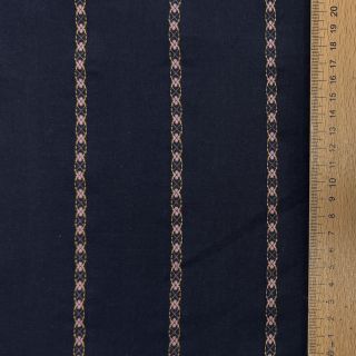 Cotton fabric JACQUARD DOBBY navy
