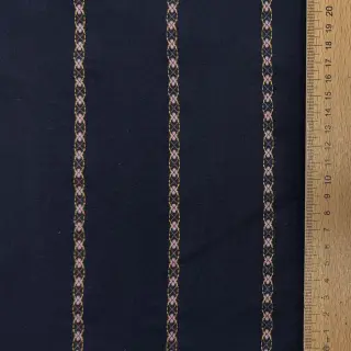 Cotton fabric JACQUARD DOBBY navy
