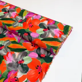 Viscose ECOVERO Flowers multi digital print