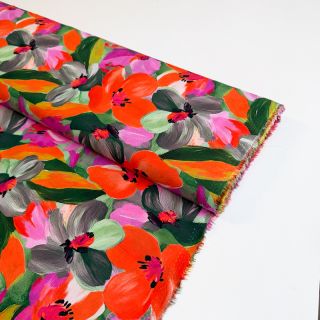 Viscose ECOVERO Flowers multi digital print