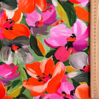 Viscose ECOVERO Flowers multi digital print