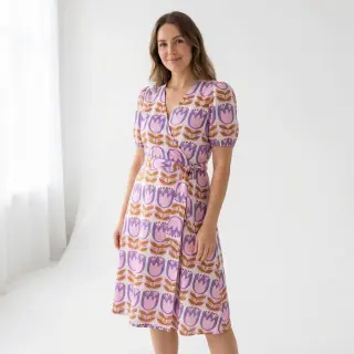 Viscose ECOVERO Flowers Celia white