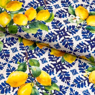 Cotton fabric VISCOSE Lemons digital print