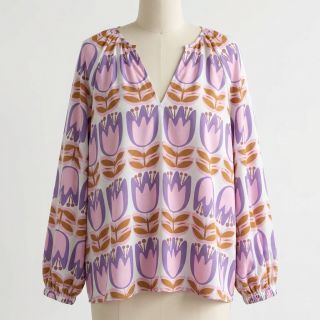 Viscose ECOVERO Flowers Celia white