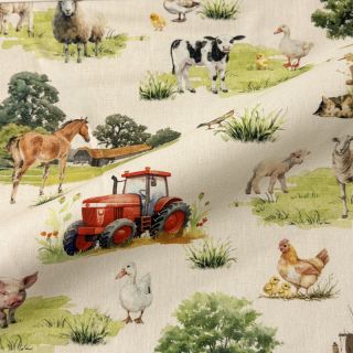 Decoration fabric Cosy Farm Animals digital print