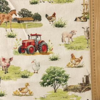 Decoration fabric Cosy Farm Animals digital print