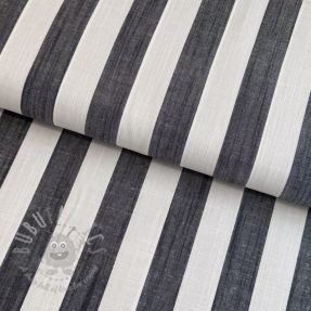 Viscose YARN DYED Stripes BIG navy