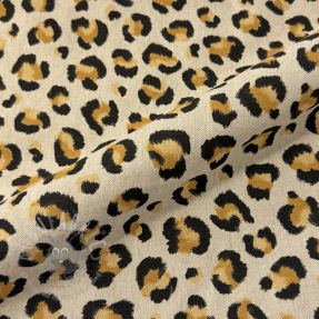 Decoration fabric Linenlook premium Leopard Animal Print