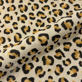 Decoration fabric Linenlook premium Leopard Animal Print