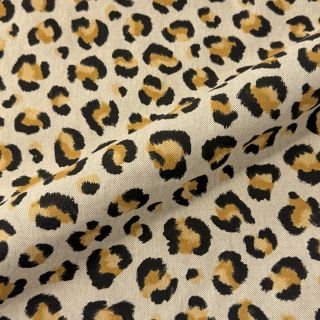 Decoration fabric Linenlook premium Leopard Animal Print