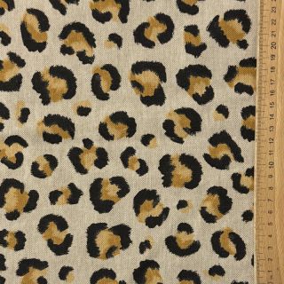 Decoration fabric Linenlook premium Leopard Animal Print