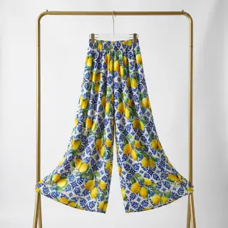 Cotton fabric VISCOSE Lemons digital print