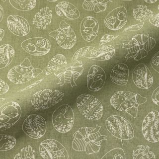 Decoration fabric Linenlook premium Easter Egg Tale