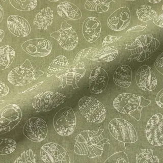 Decoration fabric Linenlook premium Easter Egg Tale