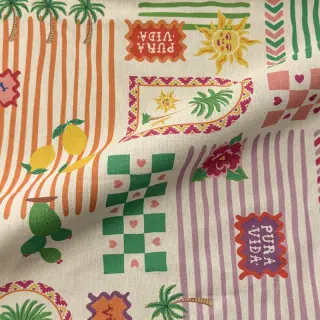 Decoration fabric Linenlook Pura Vida Patch digital print