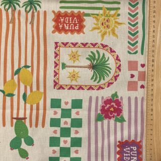 Decoration fabric Linenlook Pura Vida Patch digital print