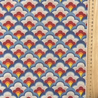 Decoration fabric Linenlook Graphic Flower Scale digital print