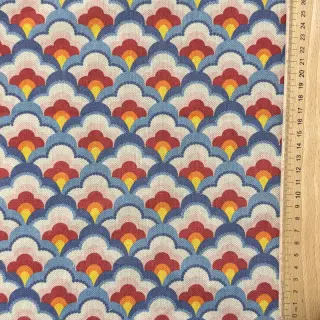 Decoration fabric Linenlook Graphic Flower Scale digital print