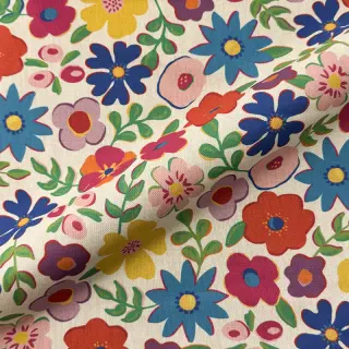 Decoration fabric Linenlook Flower Fiesta Field digital print