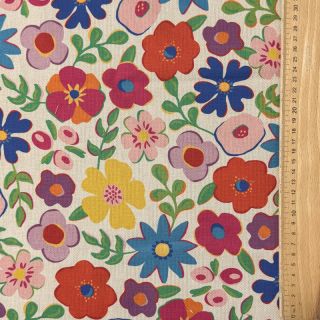 Decoration fabric Linenlook Flower Fiesta Field digital print