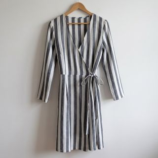 Viscose YARN DYED Stripes BIG navy