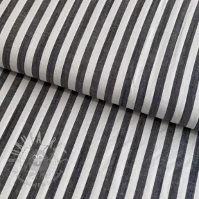 Viscose YARN DYED Stripes SMALL navy