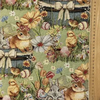 Decoration fabric GOBELIN premium Playful Easter Scene