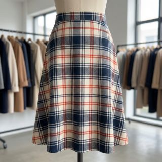 Cotton fabric YARN DYED BRUSHED Check Mia navy