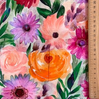 Viscose RADIANCE Flowers Lirie digital print