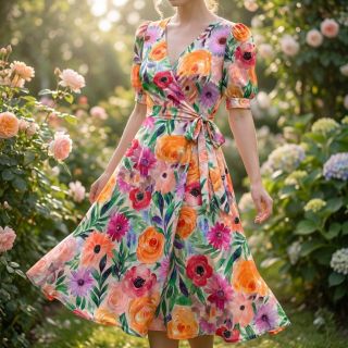 Viscose RADIANCE Flowers Lirie digital print