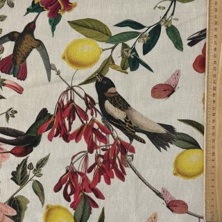 Decoration fabric Linenlook Lemon Tropic Artisan digital print