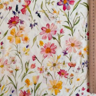 Viscose RADIANCE Flowers Rubie digital print