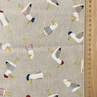 Decoration fabric Linenlook premium Seagull dress up