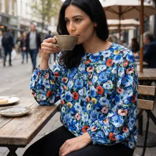 Viscose RADIANCE Flower design A digital print