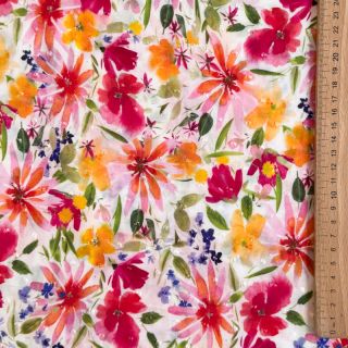 Viscose DOBBY Flowers digital print