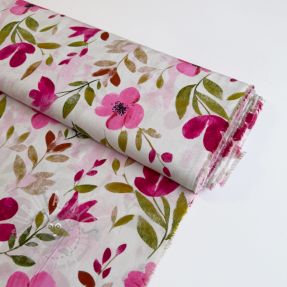 Viscose RADIANCE Flowers Conie pink digital print