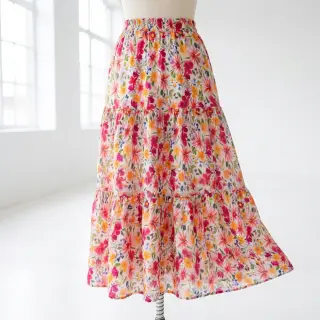 Viscose DOBBY Flowers digital print