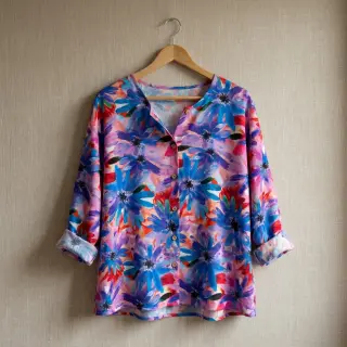 Viscose ECOVERO Flowers design D digital print